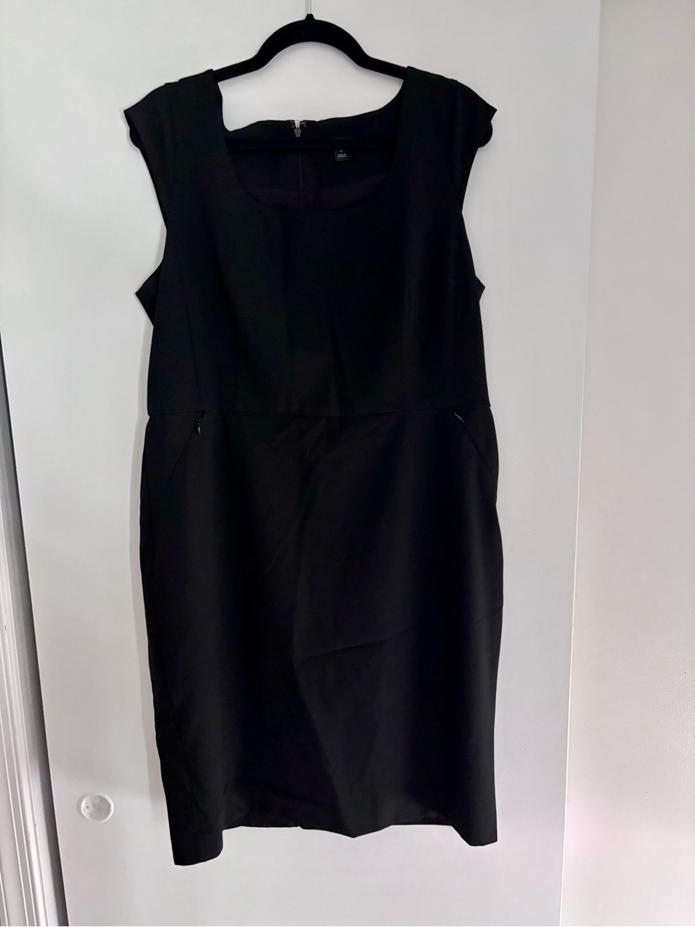Ann Taylor Black Midi Lined Sheath Dress - Size 14